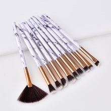Load image into Gallery viewer, 10Pcs Marbling Makeup Brushes