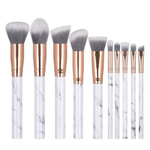 Load image into Gallery viewer, JAF 10pcs Marble Makeup Brushes