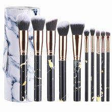 Load image into Gallery viewer, 10pcs Marble Makeup Brushes
