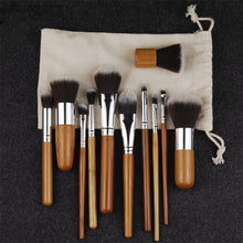 Load image into Gallery viewer, 11/6pcs Bamboo Kabuki Makeup Brushes
