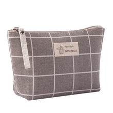 Load image into Gallery viewer, Plaid Travel Cosmetic Bag