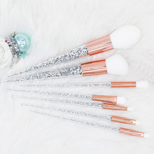 Load image into Gallery viewer, Sliver Diamond Unicorn Crystal Makeup Brushes