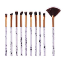 Load image into Gallery viewer, 10Pcs Marbling Makeup Brushes