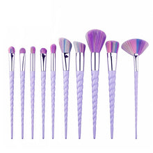 Load image into Gallery viewer, 10pcs Unicorn Makeup Brushes