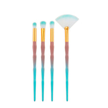 Load image into Gallery viewer, Rose Green Diamond Makeup Brushes