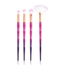 Load image into Gallery viewer, Rose Green Diamond Makeup Brushes